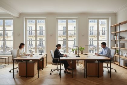 Bureaux modernes dans un quartier animé de Paris