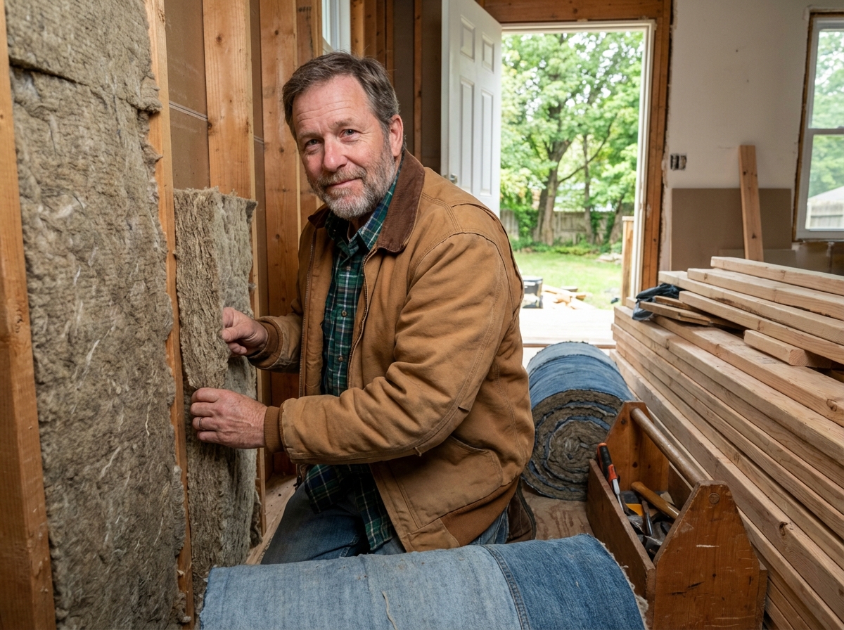 Artisan installant des panneaux d